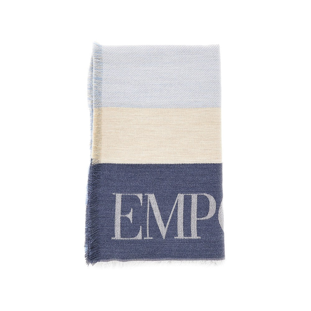 Jacquard wool-blend scarf