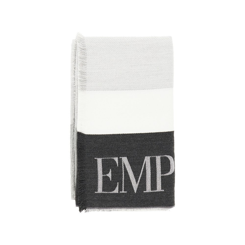 Jacquard wool-blend scarf