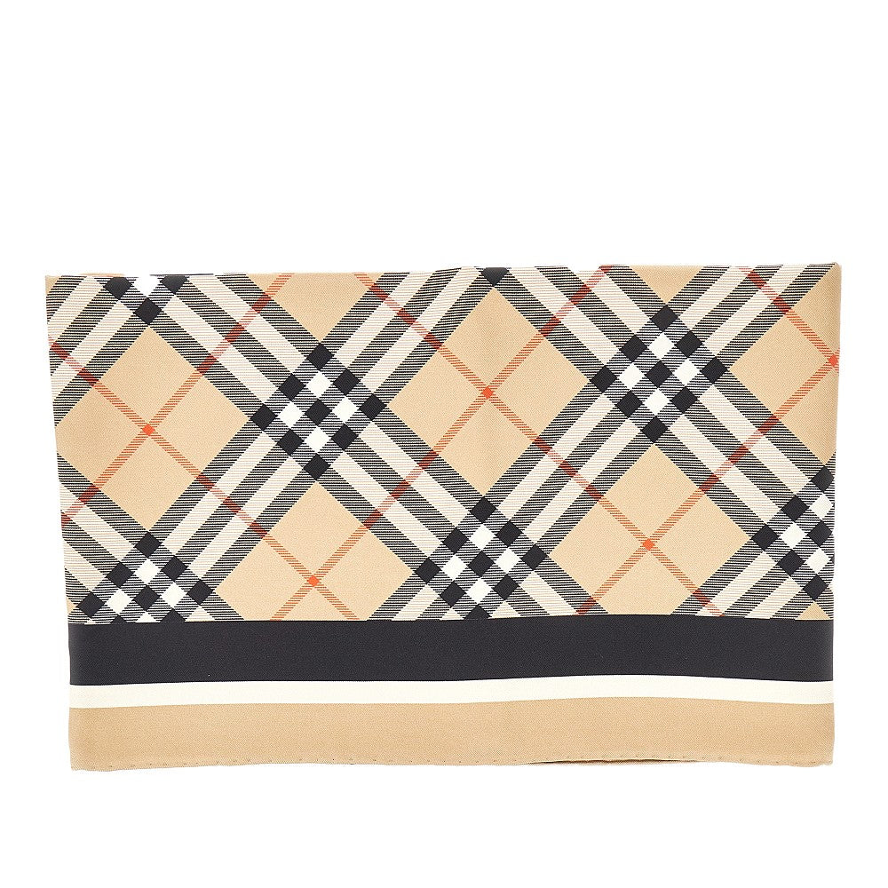 Check silk scarf