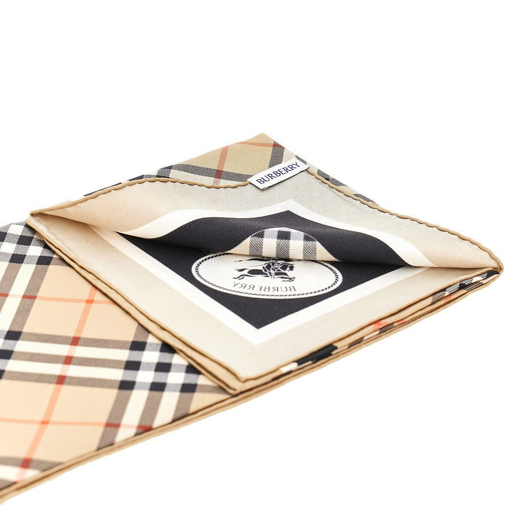 Check silk scarf