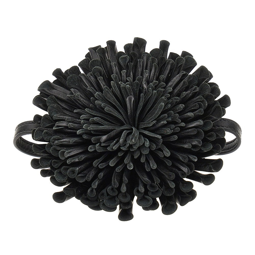 Chocker floreale in pelle