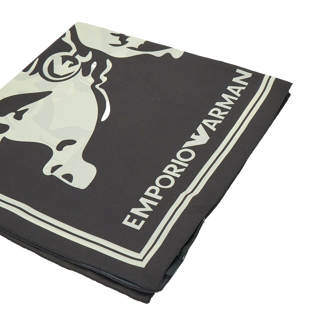 Foulard in twill con stampa French Bulldog
