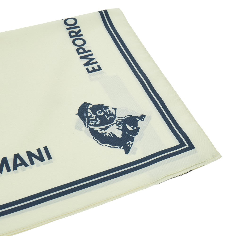 Foulard in twill con stampa French Bulldog