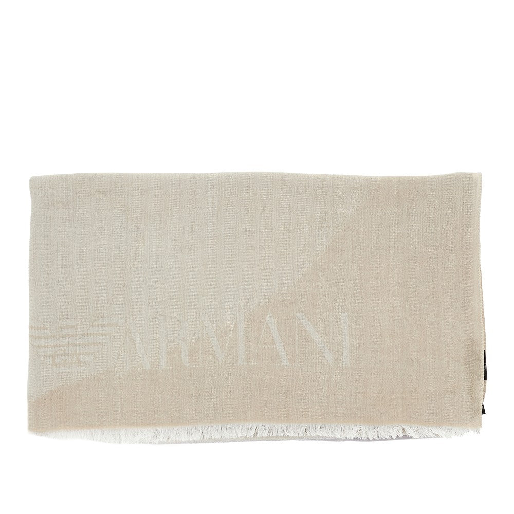 Jacquard linen-blend scarf