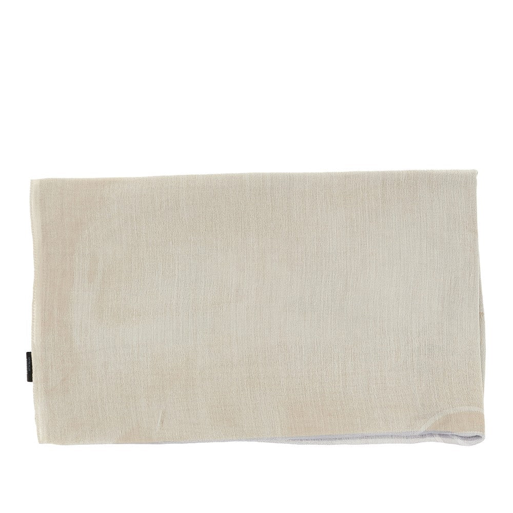Jacquard linen-blend scarf