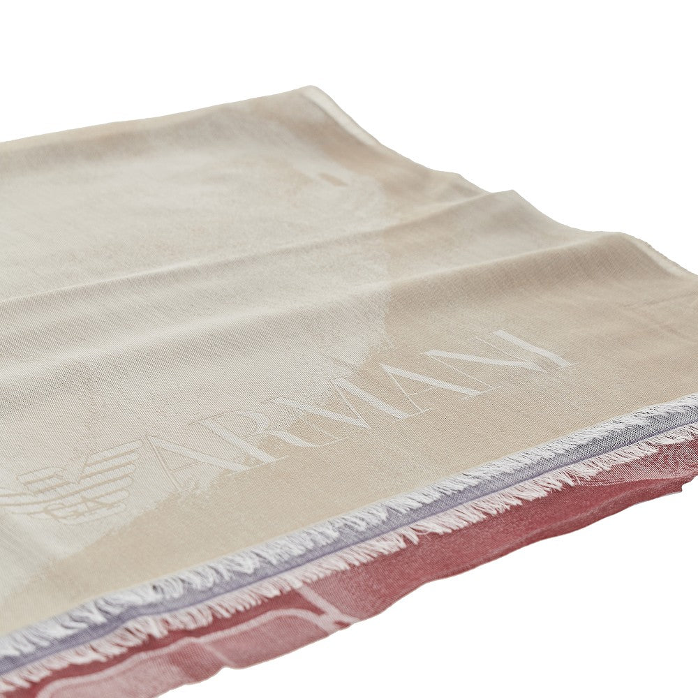 Jacquard linen-blend scarf