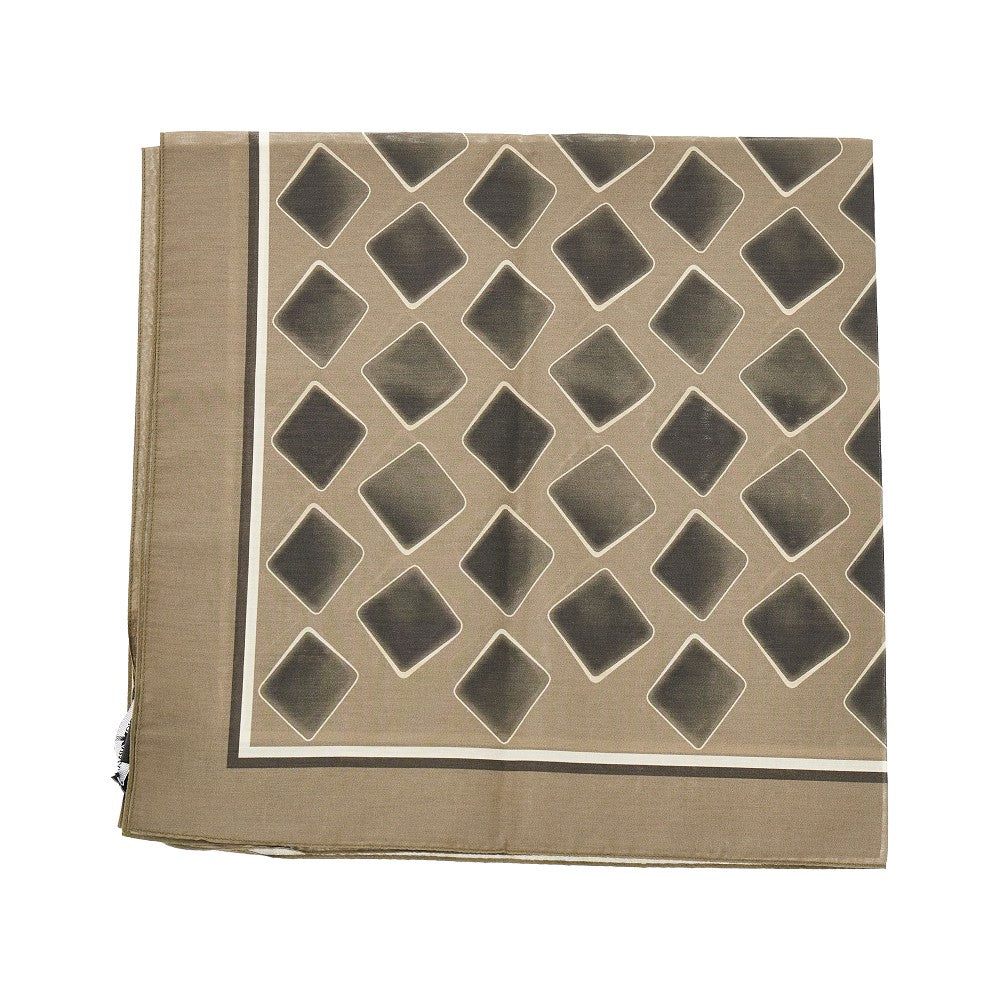 Cotton and silk printed scarf