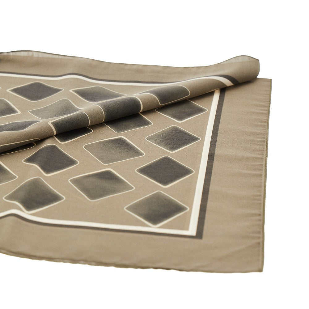 Cotton and silk printed scarf