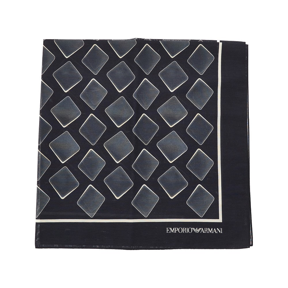 Cotton and silk printed scarf