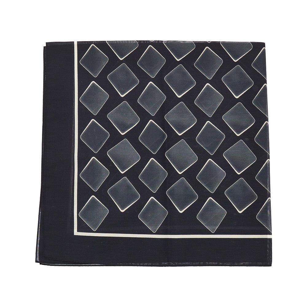 Cotton and silk printed scarf