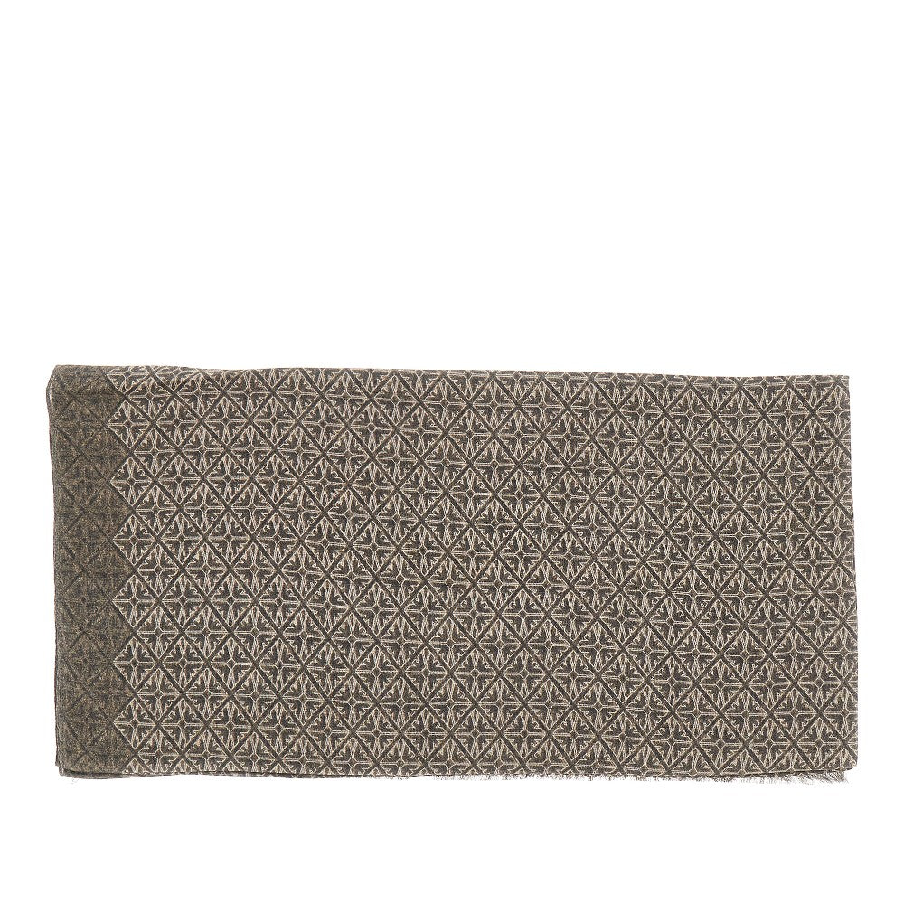 Foulard in viscosa con pattern logo