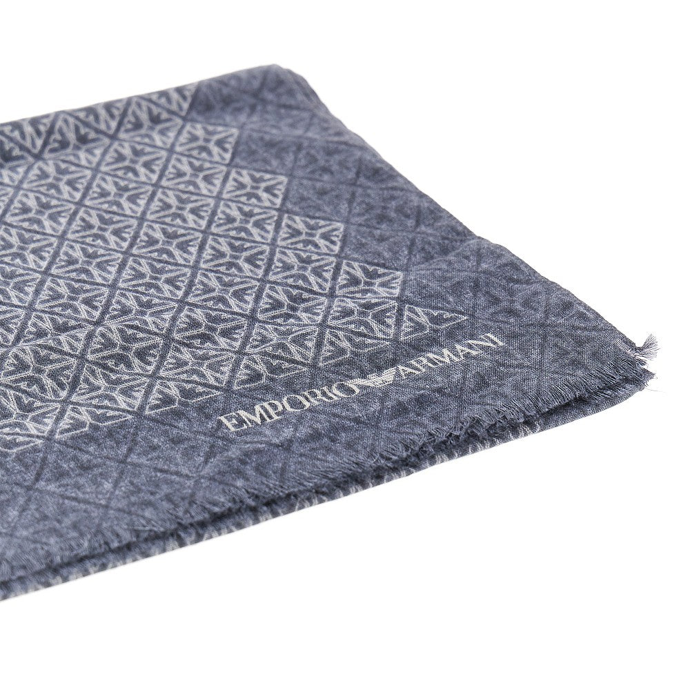 Foulard in viscosa con pattern logo