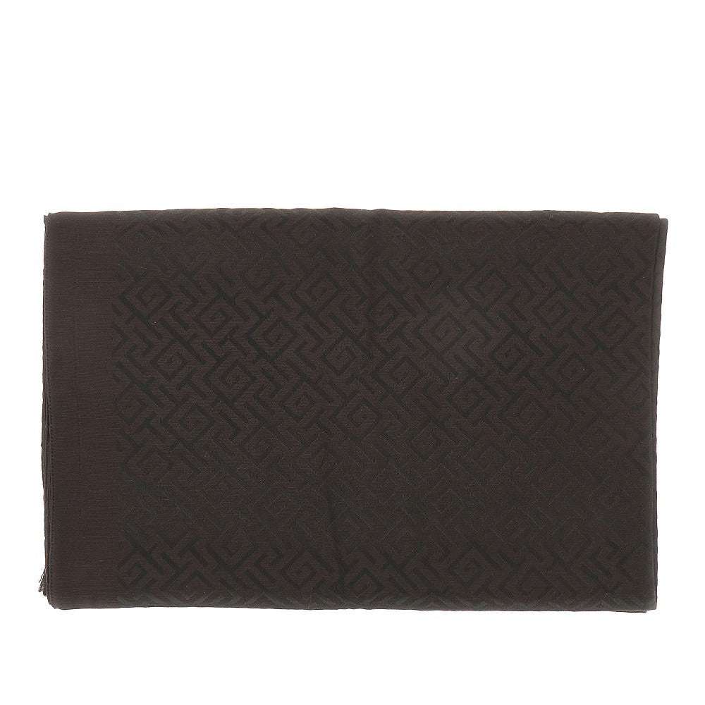 Jacquard viscose blend scarf