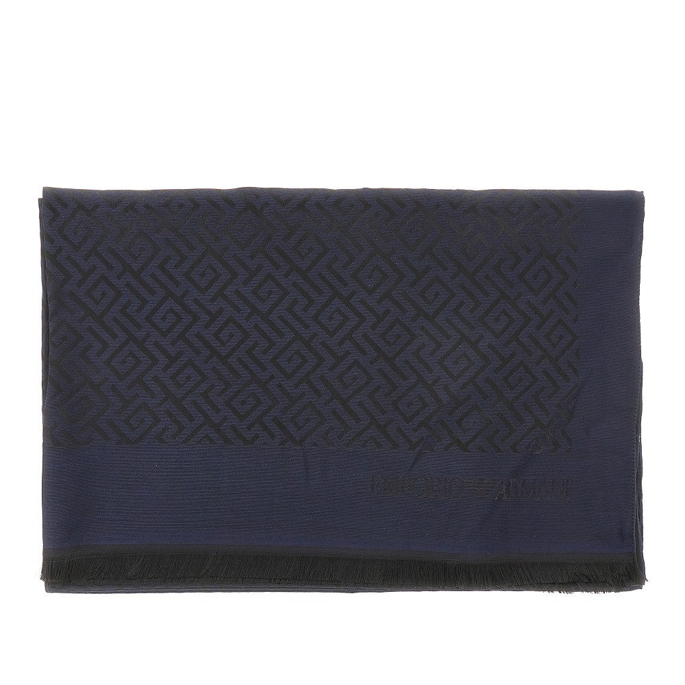Jacquard viscose blend scarf