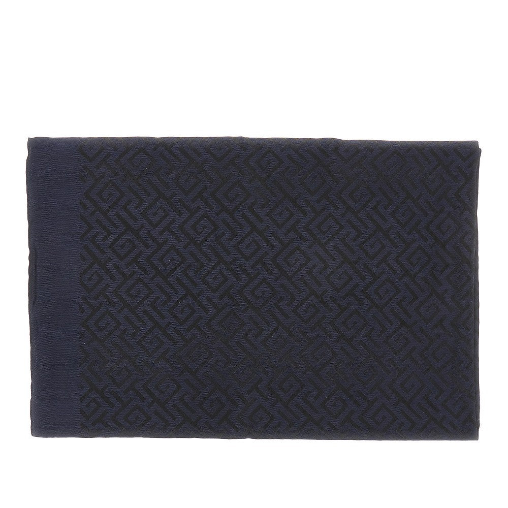 Jacquard viscose blend scarf