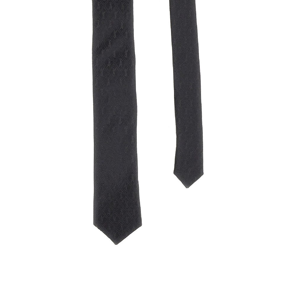 Cravatta in seta jacquard monogram