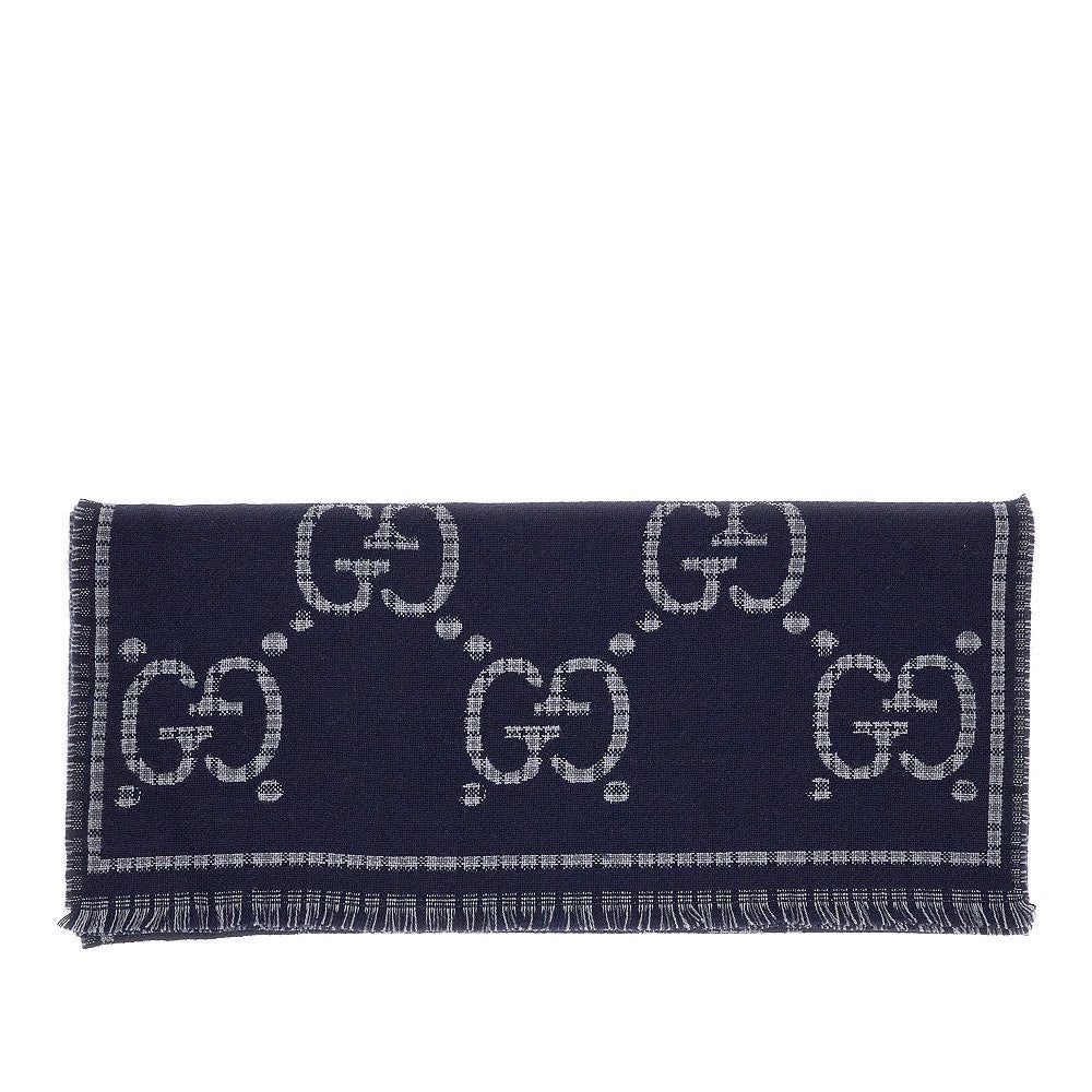 GG wool double-face scarf