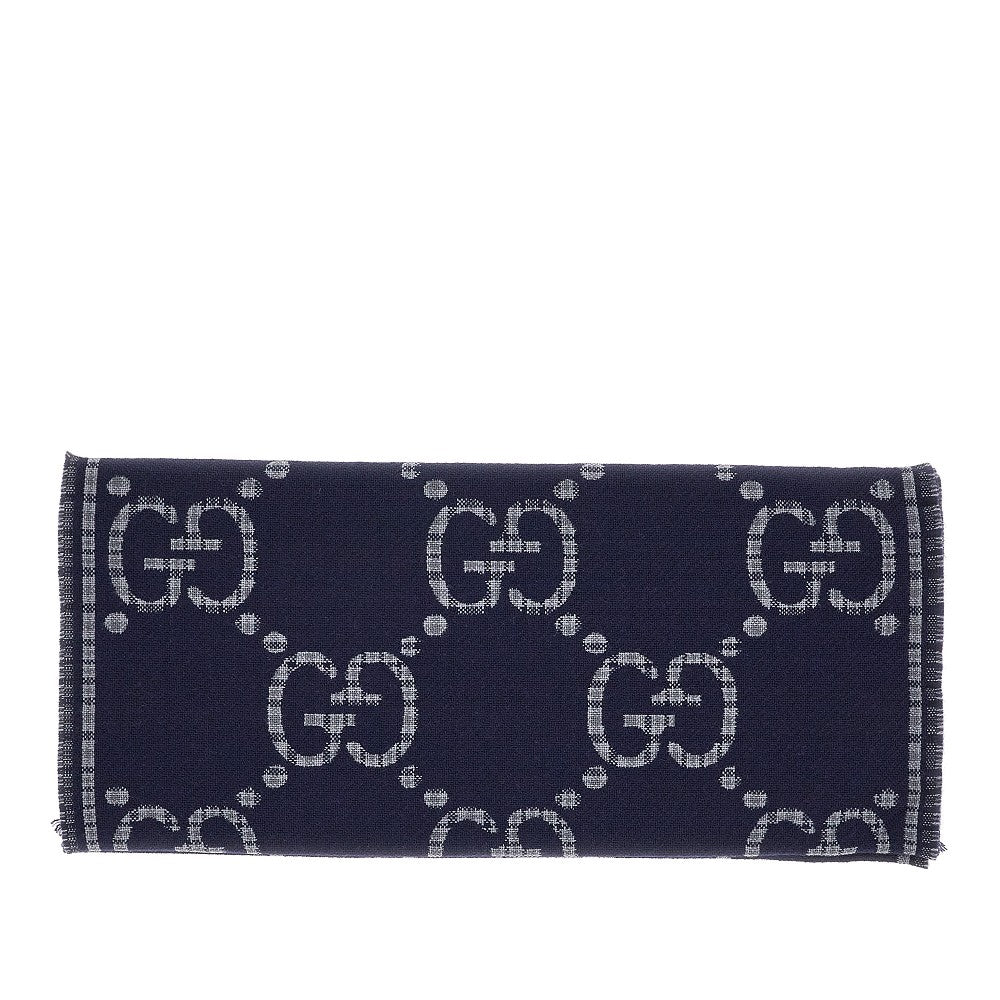 GG wool double-face scarf