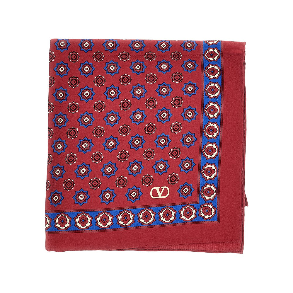 'Chamber' printed silk scarf