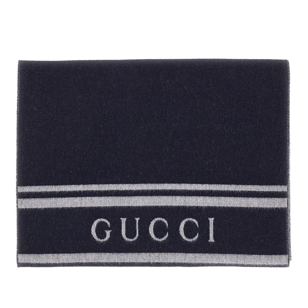 Wool and cashmere double-face scarf