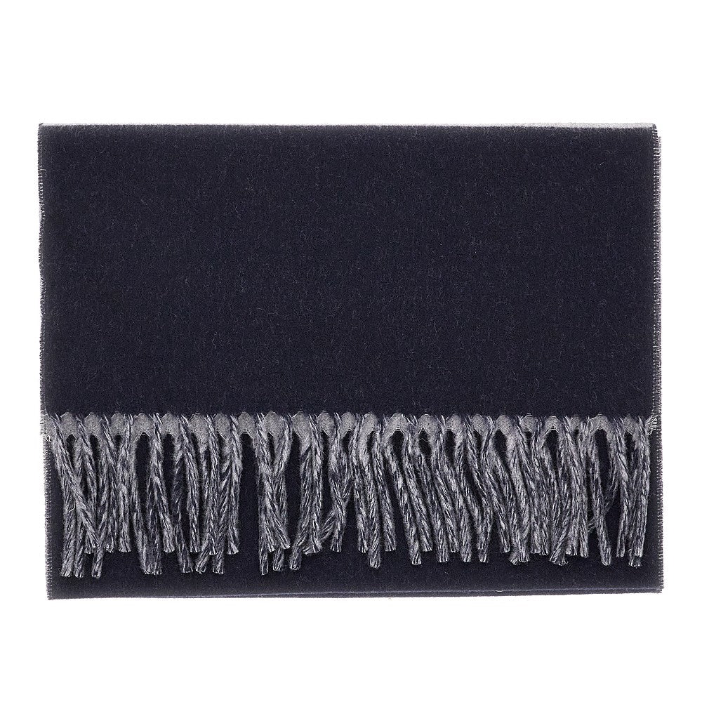 Wool and cashmere double-face scarf