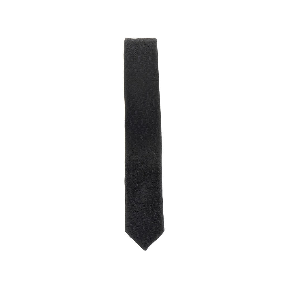 Monogram jacquard silk necktie