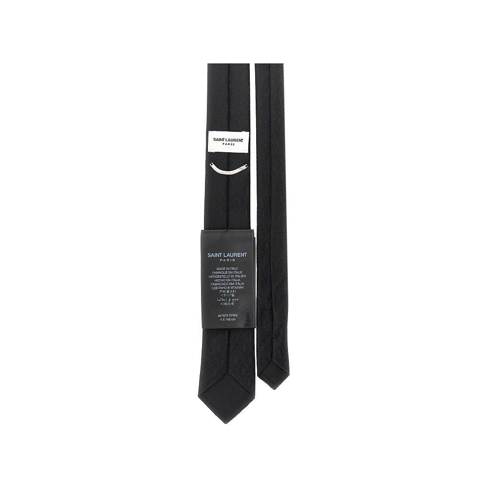 Monogram jacquard silk necktie