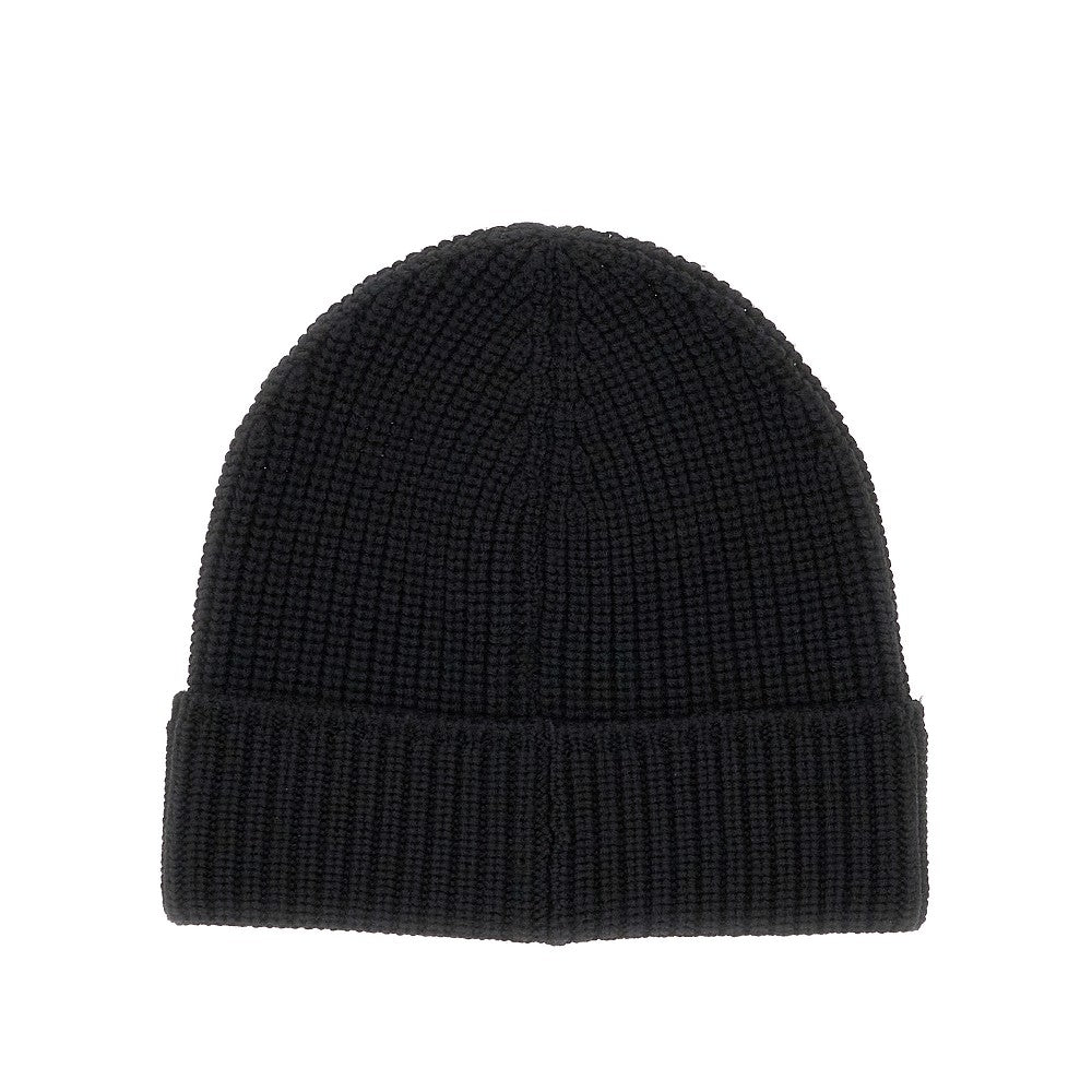 Beanie in lana con patch logo