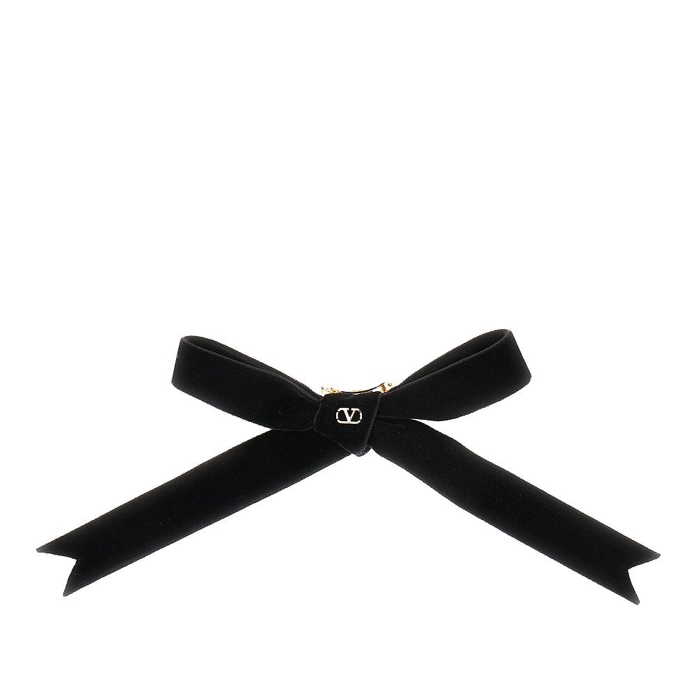 VLogo Signature velvet hairclip
