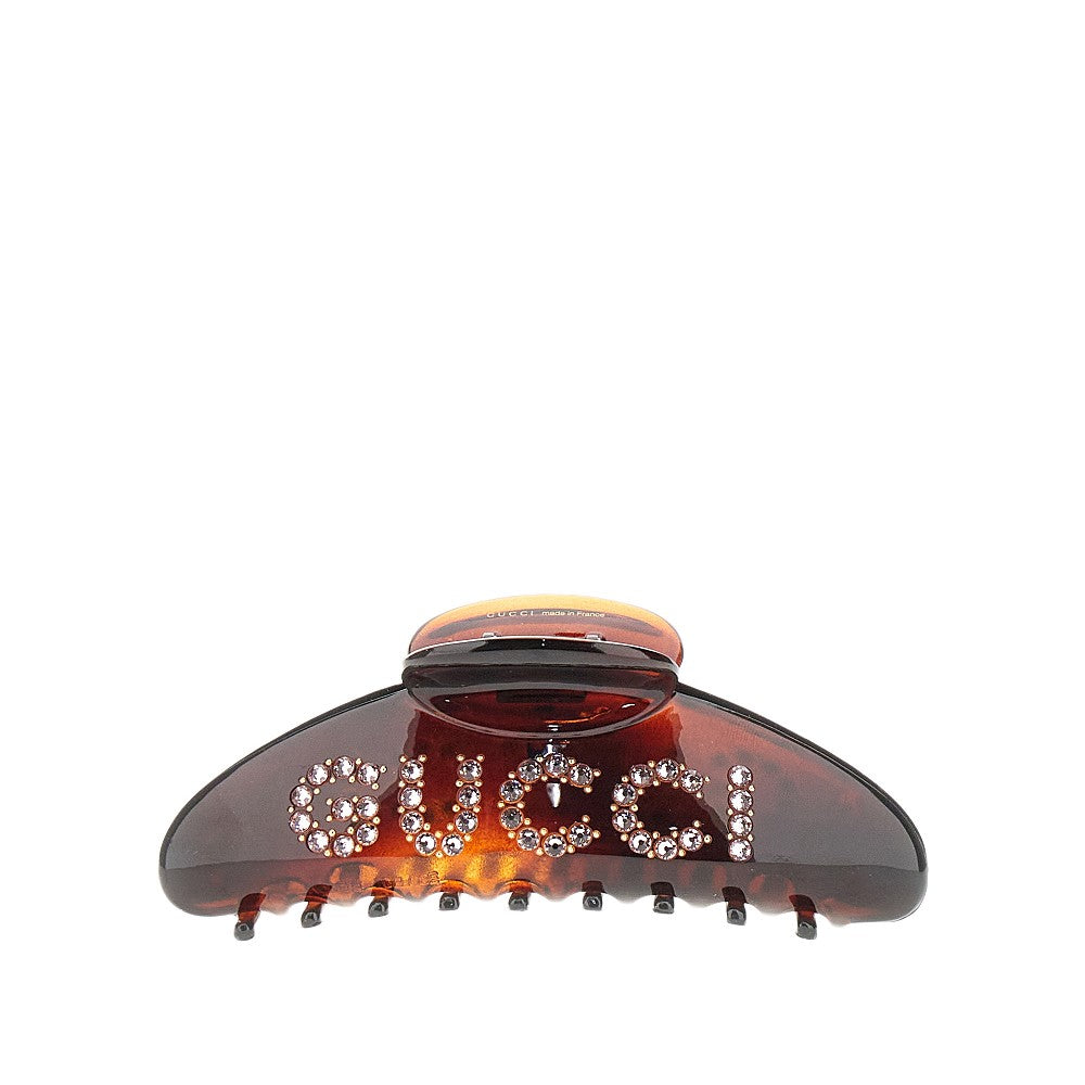 Fermaglio per capelli con logo strass