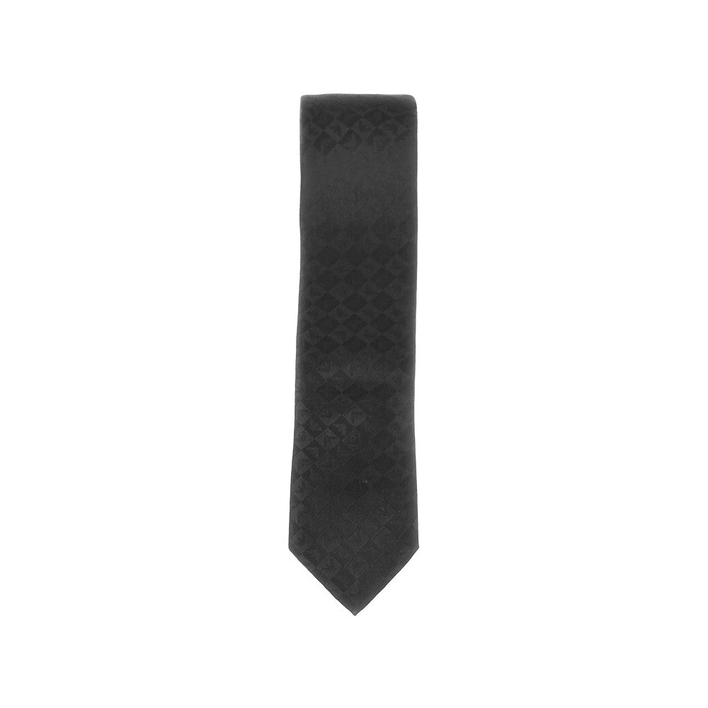 Cravatta in seta jacquard monogram