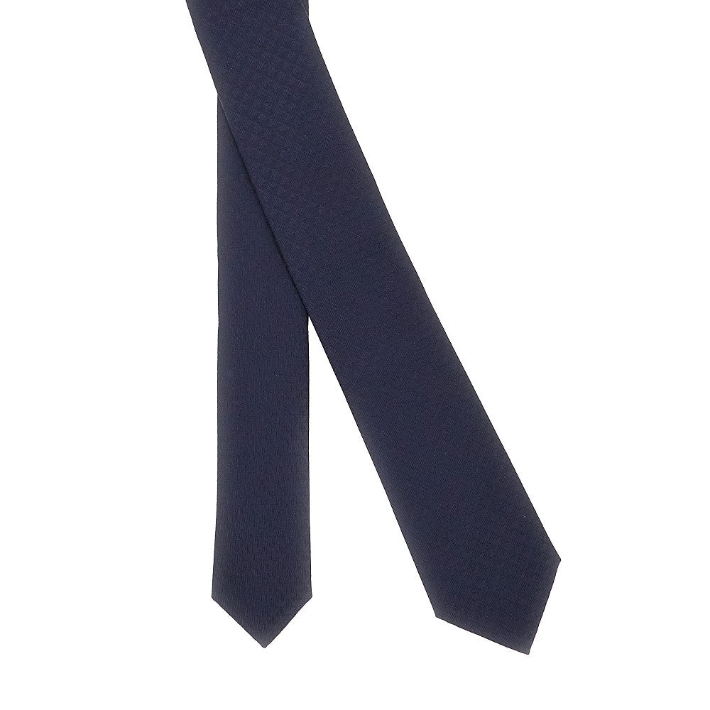 Silk necktie with logo motif