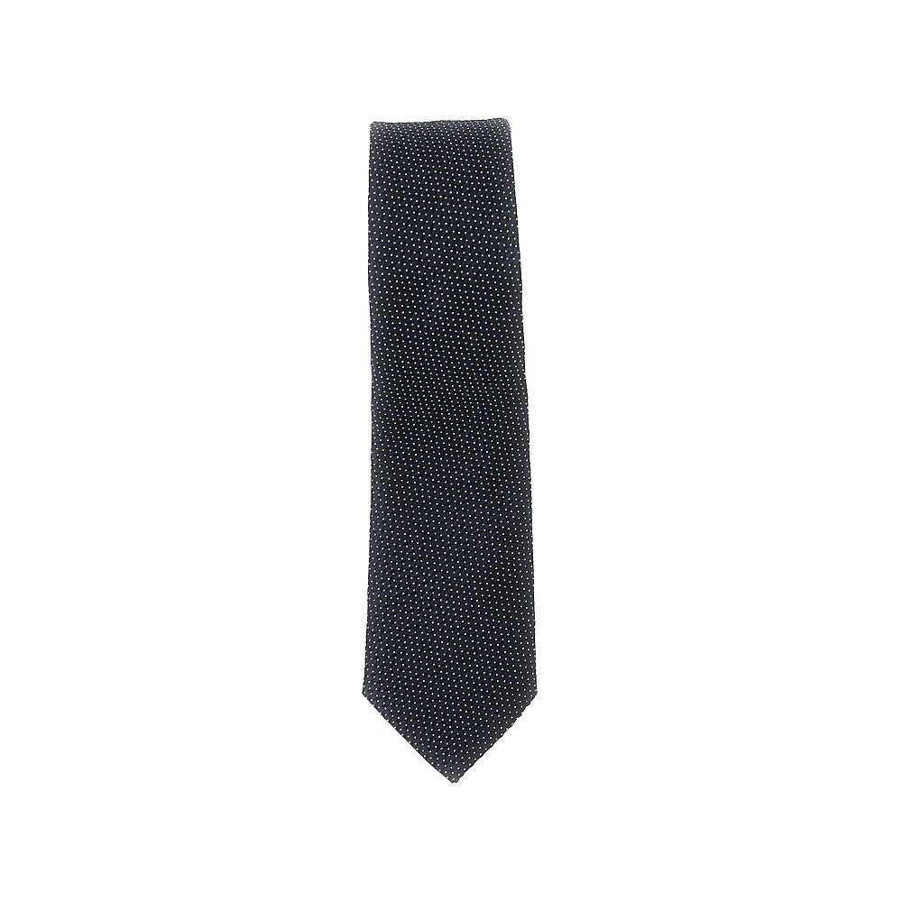 Cravatta in twill di seta con motivo jacquard