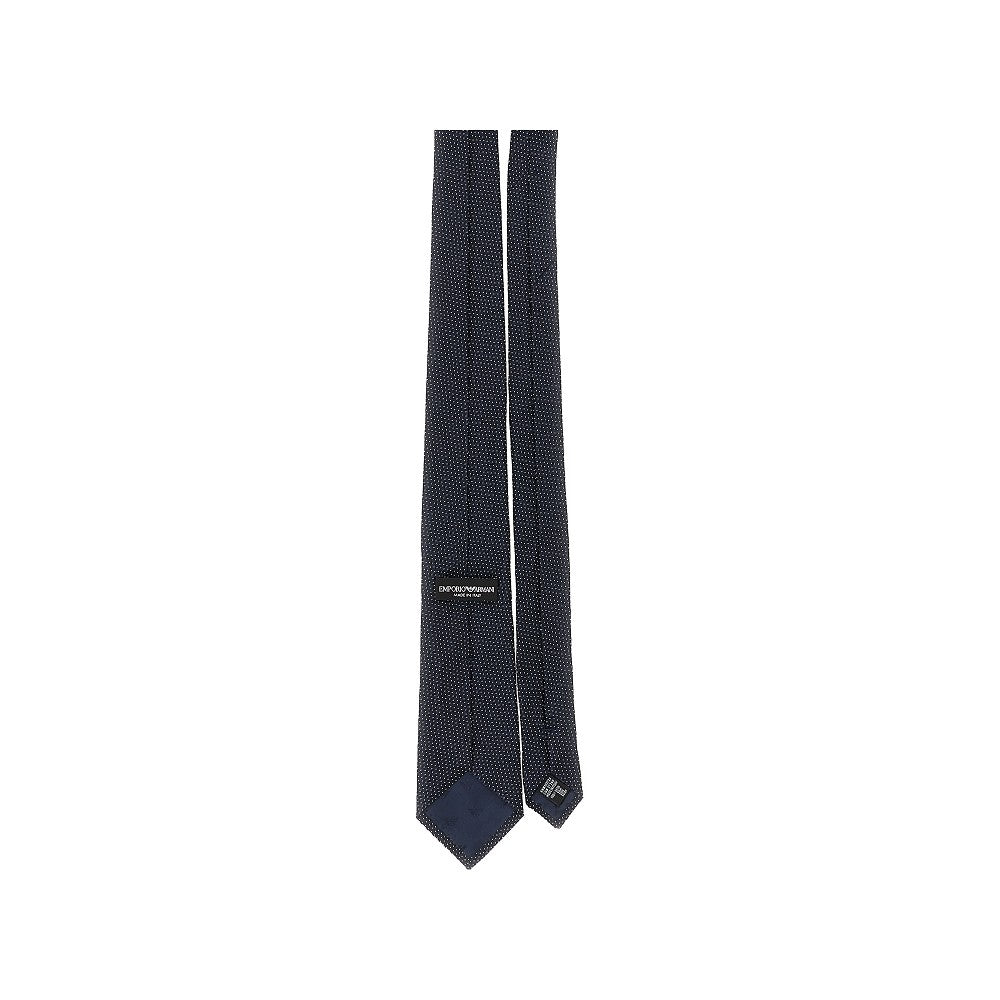 Cravatta in twill di seta con motivo jacquard