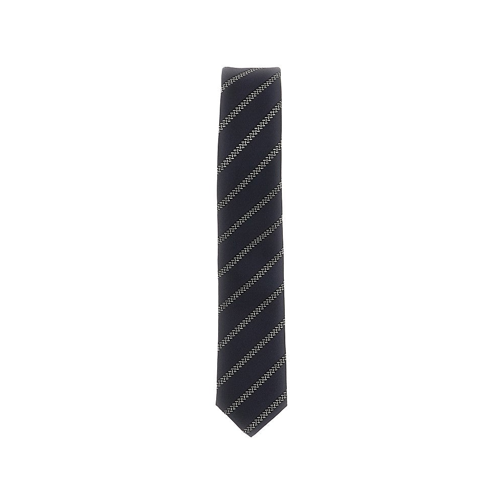Cravatta in twill di seta con motivo jacquard