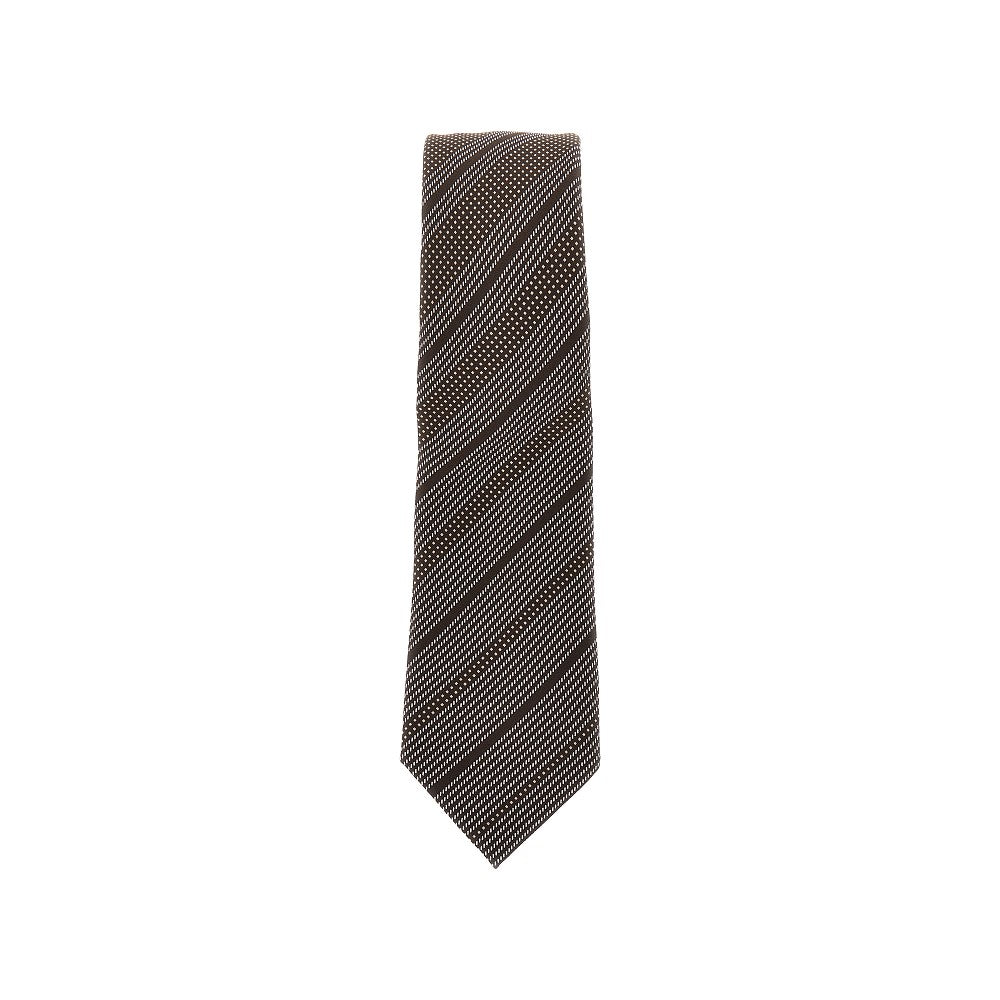 Silk tie with jacquard motif