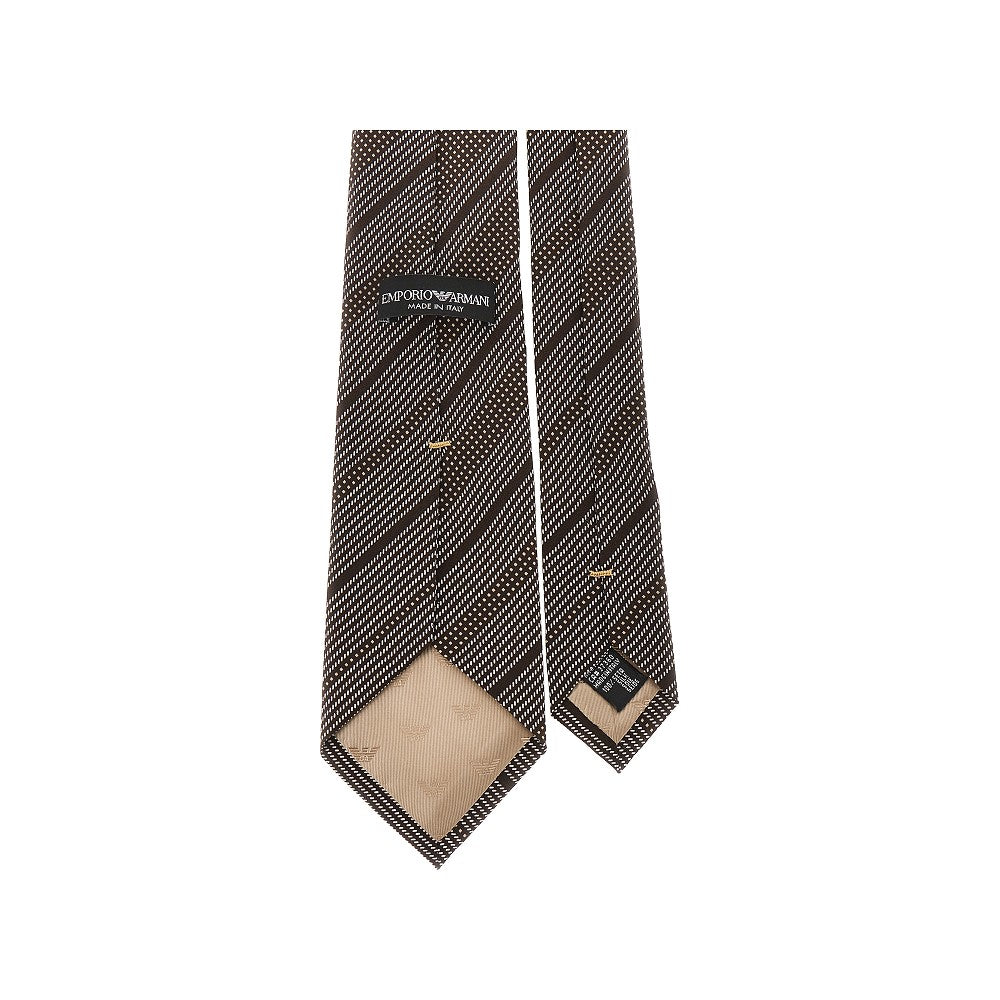 Silk tie with jacquard motif
