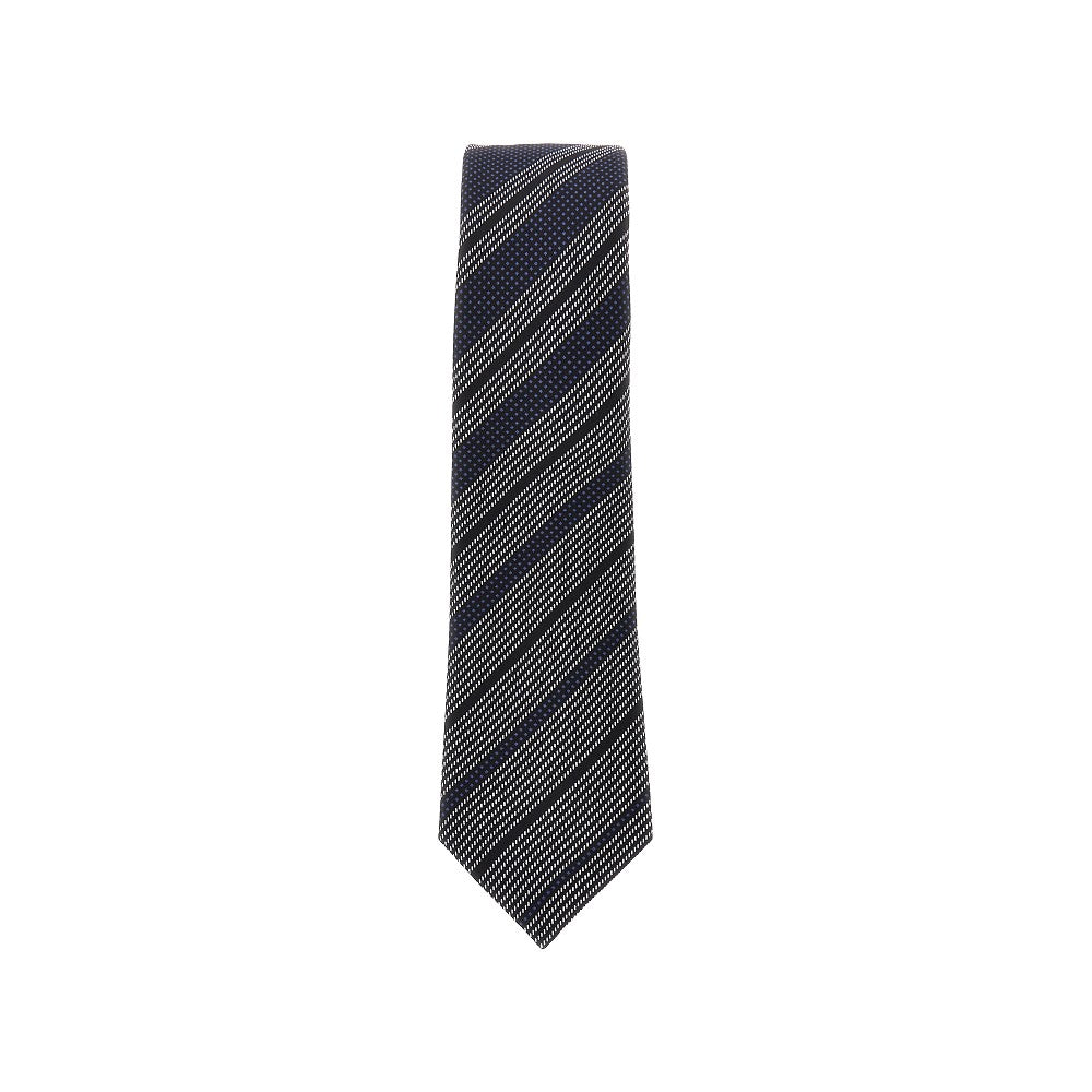 Silk tie with jacquard motif