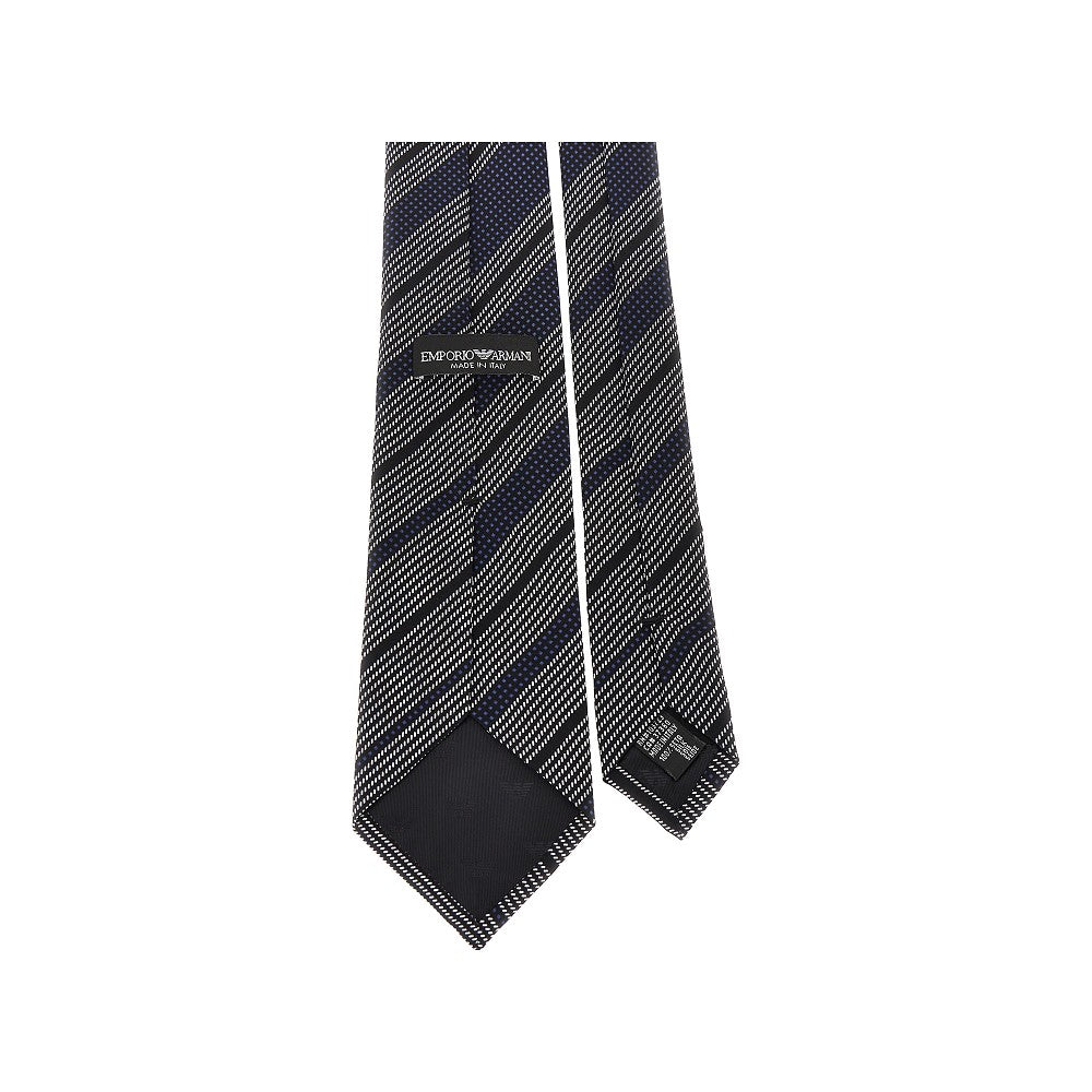 Silk tie with jacquard motif
