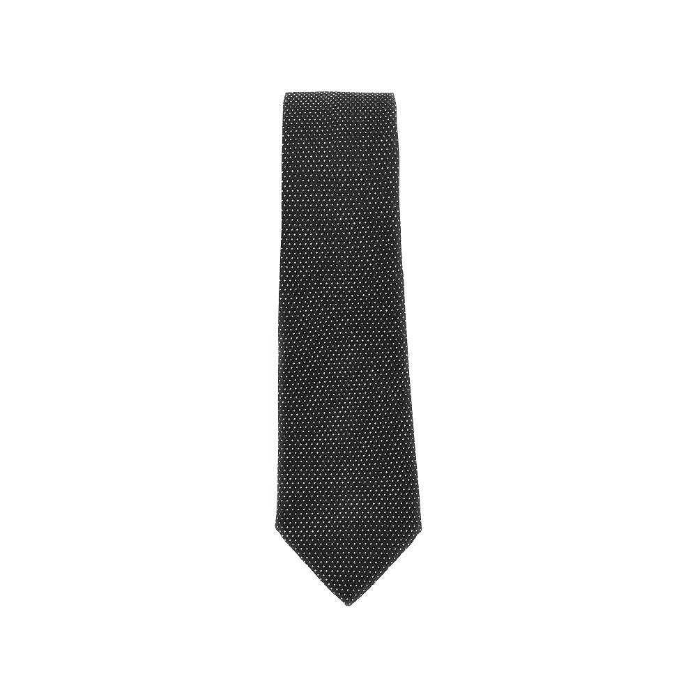 Silk-blend tie with jacquard motif