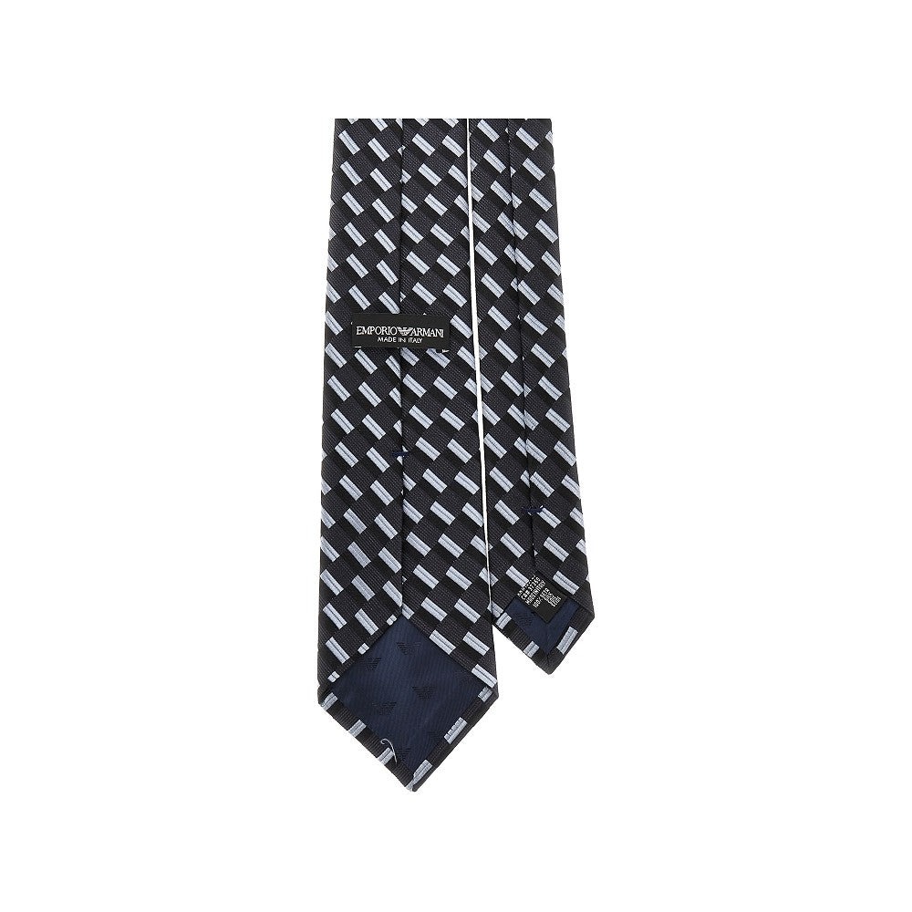 Silk tie with jacquard motif