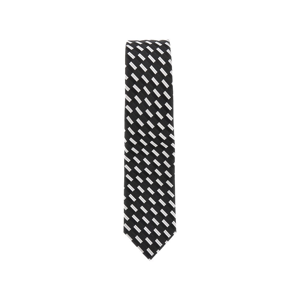 Silk tie with jacquard motif