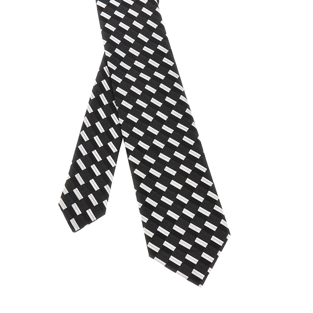Silk tie with jacquard motif