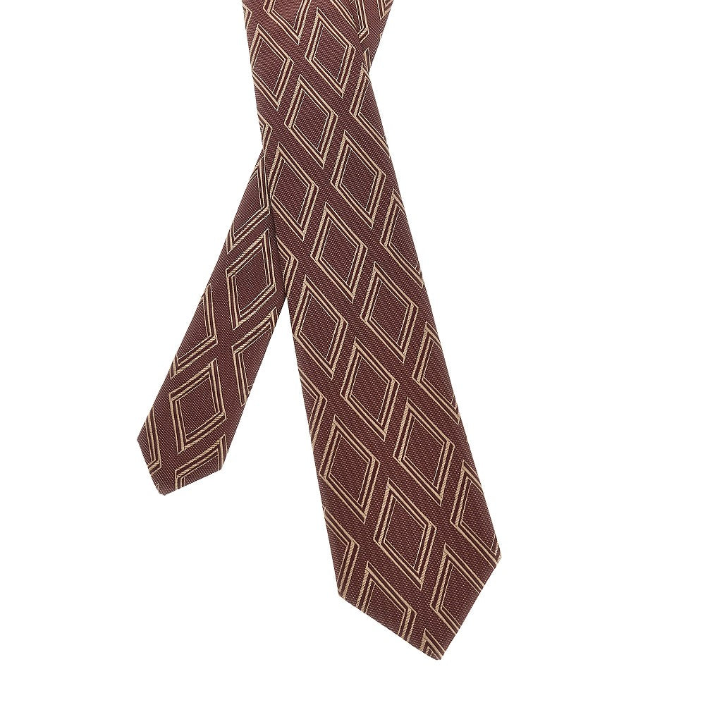 Silk tie with jacquard motif