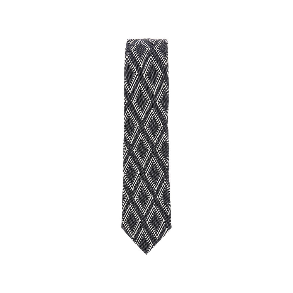 Silk tie with jacquard motif