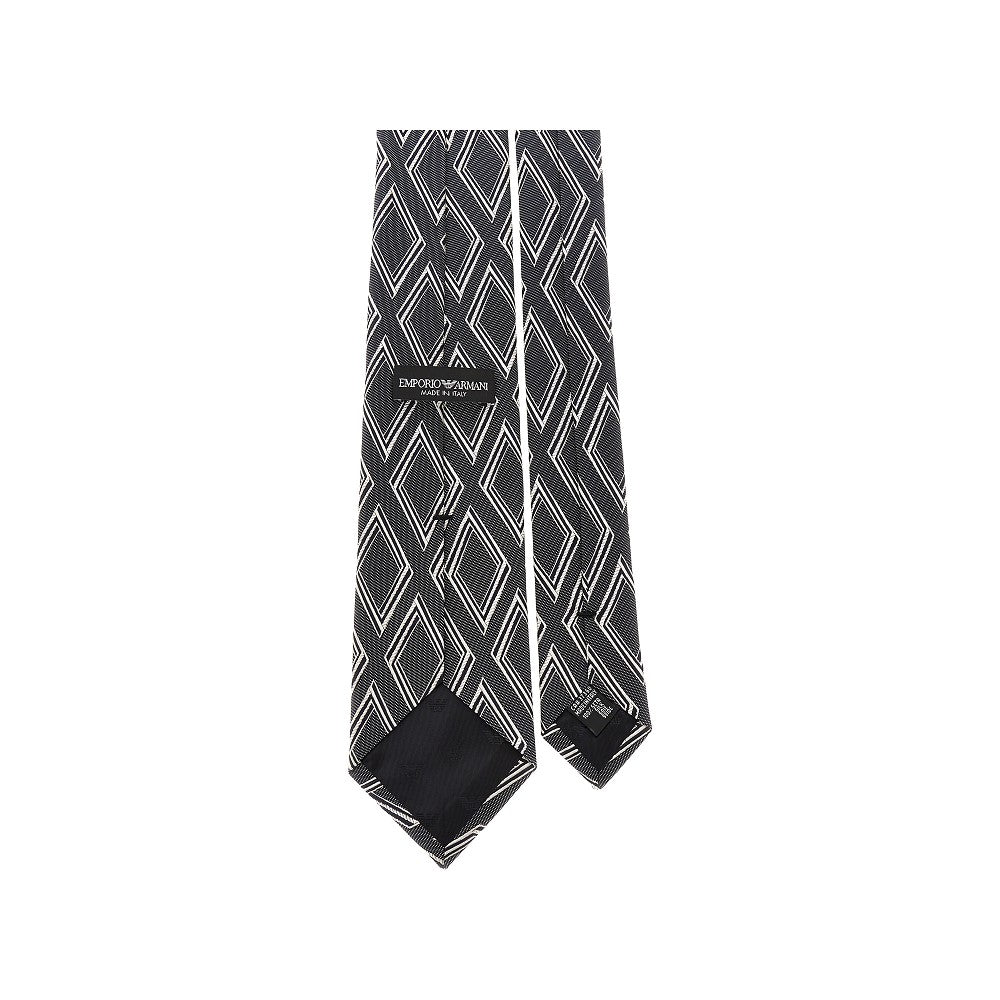 Silk tie with jacquard motif