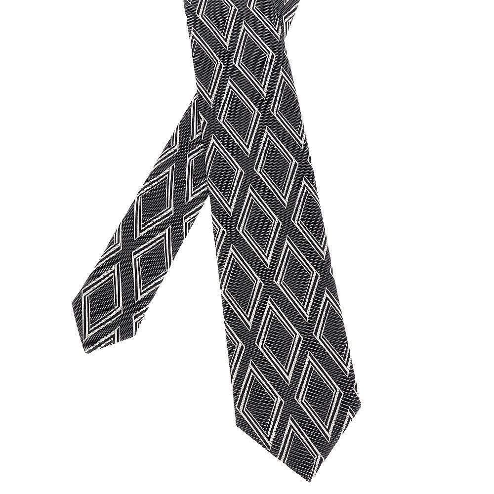 Silk tie with jacquard motif