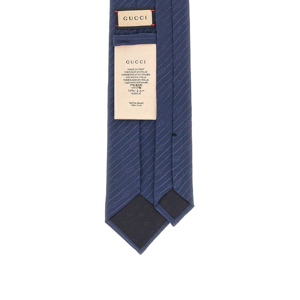 Cravatta in crepe di seta &#39;Incrocio GG&#39;