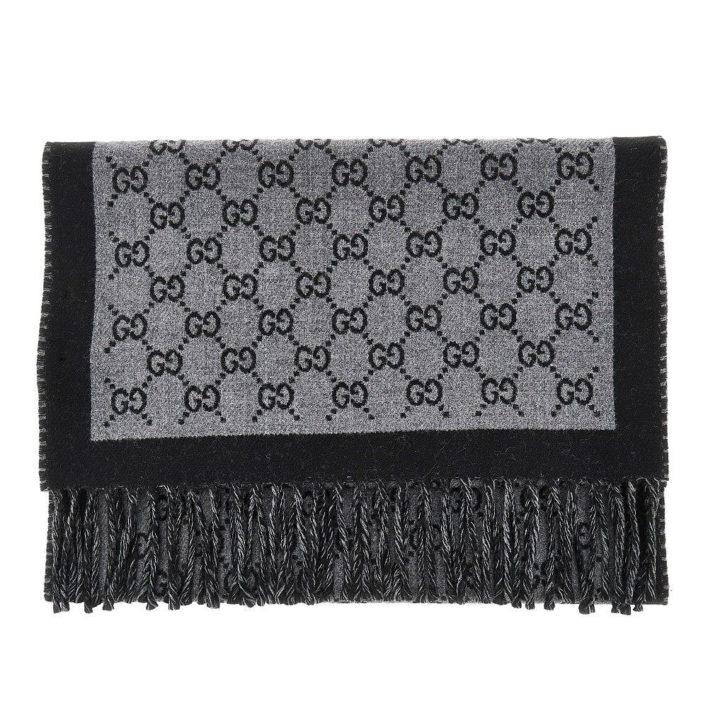 Wool scarf with Interlocking GG motif
