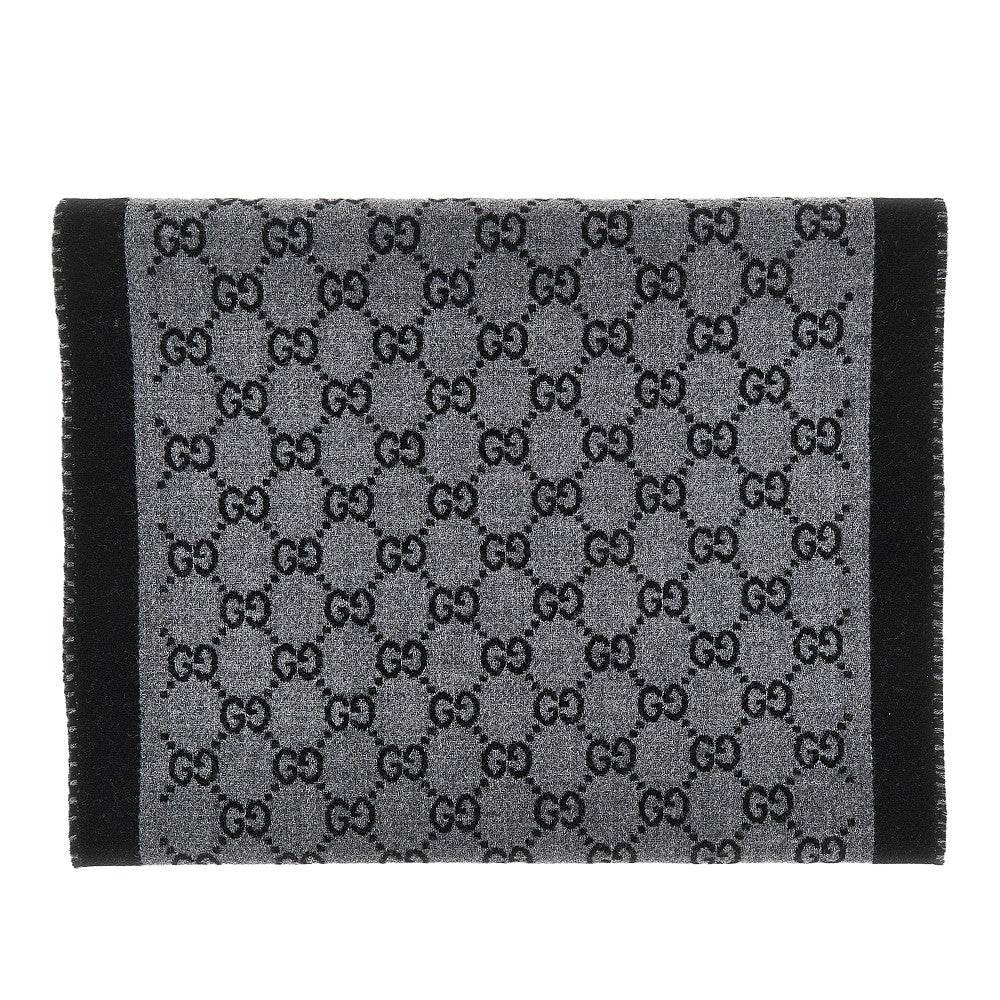 Wool scarf with Interlocking GG motif